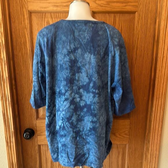 LYNEE APPAREL Vintage 1996 Southwestern Puffy Tie Dye Oversized Tee - Picture 2 of 13